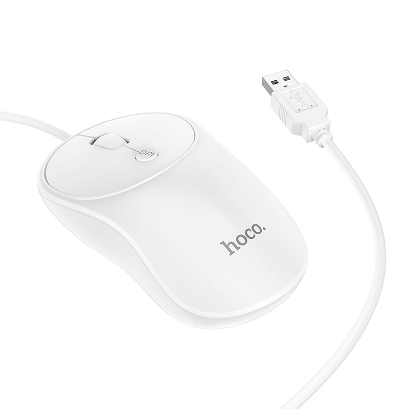 Hoco. GM13 Ratón Para Ordenador Con Cable Largo