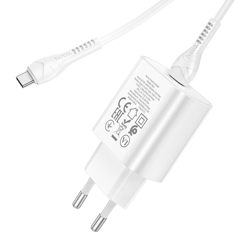 Hoco. N22 Cargadores PD25W Con Cable Tipo-C A Tipo-C